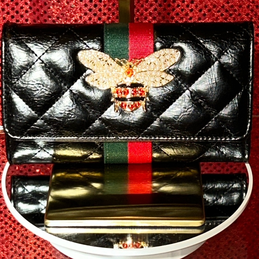 Alba Quilted Trifold Wallet 8” x 5” NWOT (Never used)